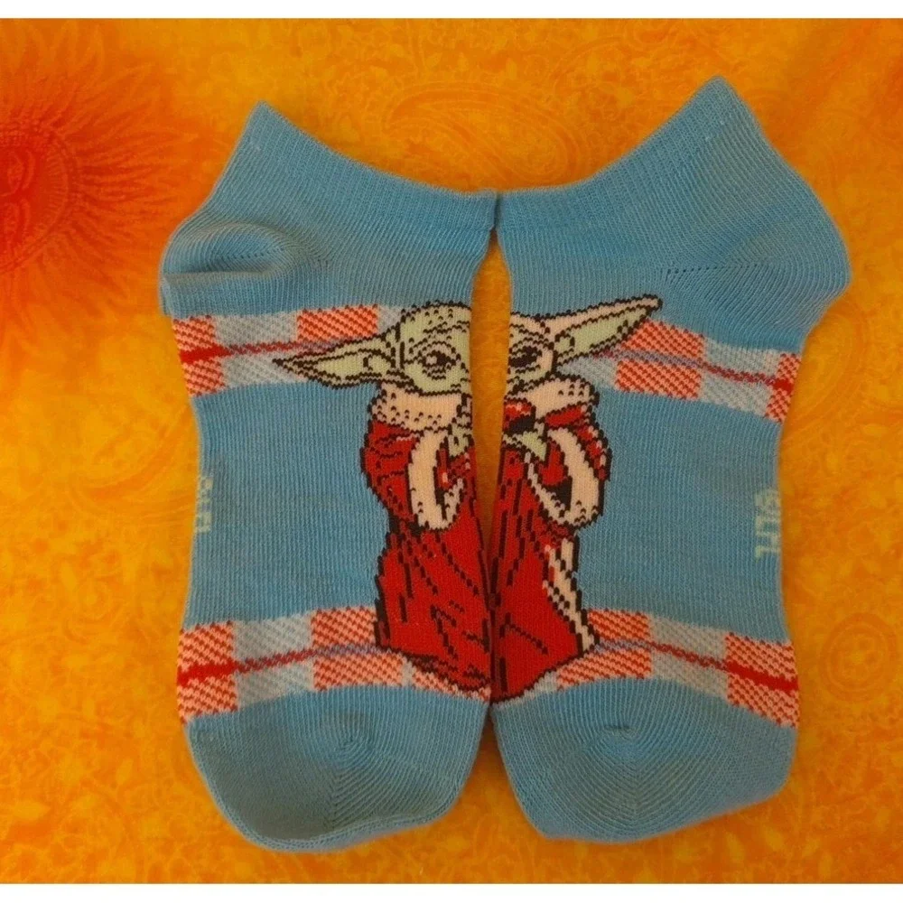 5 Pairs Star Wars‎ Yoda Darth Vader No Show Socks Boys Size 4-10
